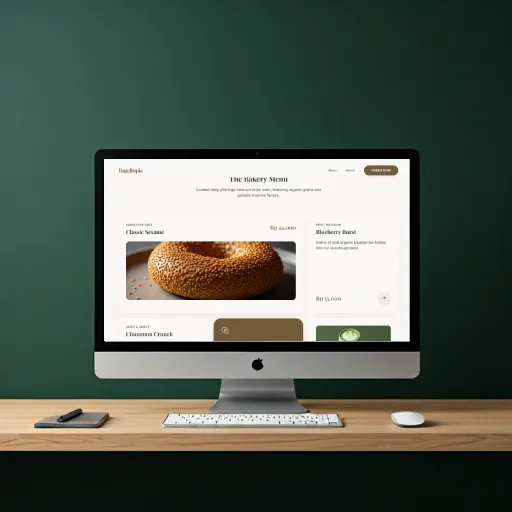 Minimalist digital workspace showcasing a luxury website redesign interface.